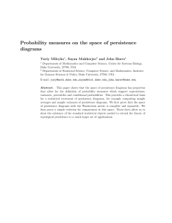 Probability measures on the space of persistence diagrams