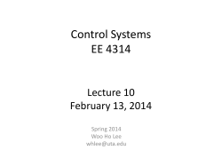 Control Systems EE 4314