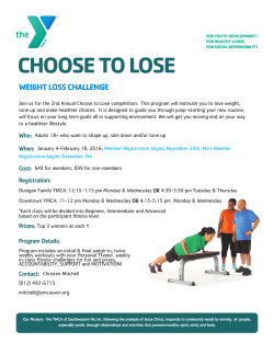 choose to lose - YMCA of Southwestern Indiana