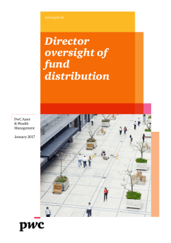 Director Oversight of Fund Distribution &ndash; January 2017