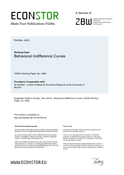 Behavioral Indifference Curves