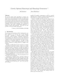 Greedy Optimal Homotopy and Homology Generators