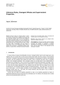 Inference Rules, Emergent Wholes and Supervenient Properties