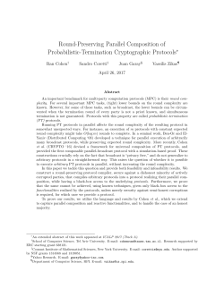 Round-Preserving Parallel Composition of Probabilistic