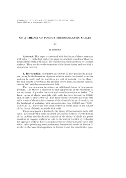 ON A THEORY OF POROUS THERMOELASTIC