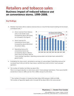 Retailers and tobacco sales - Physicians for a Smoke