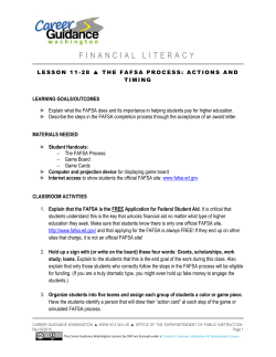 The FAFSA Process - Office of Superintendent of Public Instruction