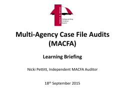 Multi-Agency Case File Audits - Shropshire Community Health NHS