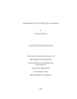 INFORMATION, TRUTH, STRUCTURE, AND SOUND by Scott
