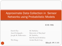 Approximate Data Collection in Sensor Networks using Probabilistic