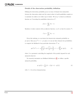 Details of the observation probability definition