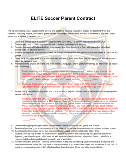 ELITE Soccer Parent Contract