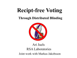 Receipt-Free Voting Through Distributed Blinding