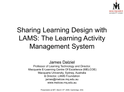 Next steps for LAMS and Learning Design: Bug fixes, Branching and