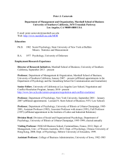 Curriculum Vitae - Peter Carnevale