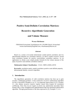 Positive Semi-Definite Correlation Matrices: Recursive Algorithmic