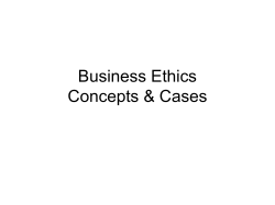 Ethics and Business