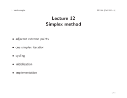 Lecture 12 Simplex method