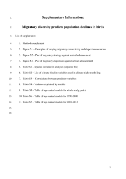 Migratory diversity predicts population declines in birds