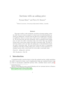 Auctions with an asking price - American Economic Association