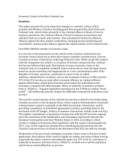 PN SRV Economic Crimes in the New Criminal Law \(English\)