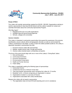Community Sponsorship Guidelines - $5,000+ July 1, 2016 &ndash; June