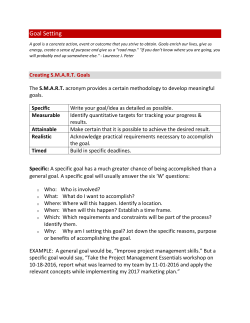 Goal Setting
