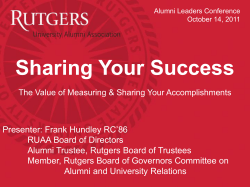 Rutgers is at the Forefront of Alumni Relations Measurements