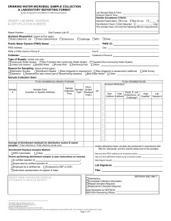 Draft Lab Reporting Format - Florida Department of Environmental