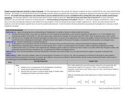 Sample Learning Progression Scale (for a chunk of learning): The