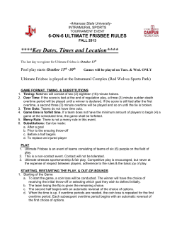 Key Dates, Times and Location