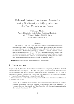 Balanced Boolean Function on 13-variables having Nonlinearity