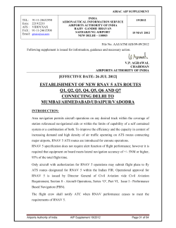 establishment of new rnav 5 ats routes q1, q2, q3, q4, q5, q6 and q7