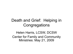 Death and Grief: Helping in Congregations