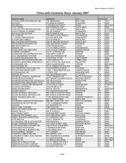 Firms with Contracts Since January 2007