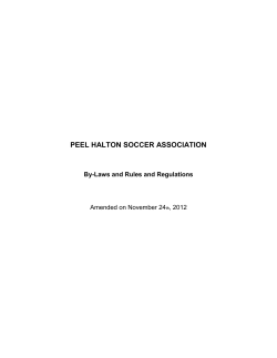 PEEL HALTON SOCCER ASSOCIATION By