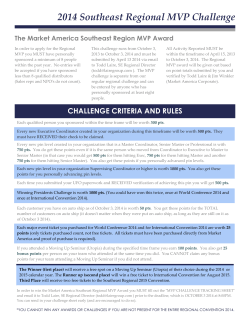 The Market America Southeast Region MVP Award