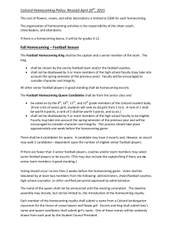 Homecoming Policy - Colcord Public Schools