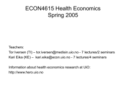 ECON4615 Health Economics