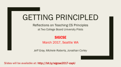 Getting principled - Jeff Gray