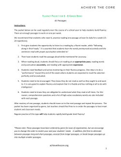 Fluency Packet 6-8