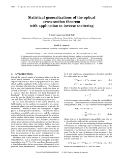 Statistical generalizations of the optical cross