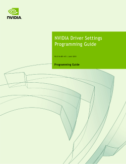NVIDIA Driver Settings Programming Guide