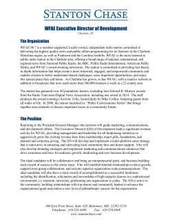 Executive Director of Development The University Radio Foundation