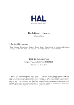 Evolutionary Games - HAL