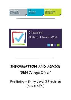 CHOICES Learners - The Cheadle College