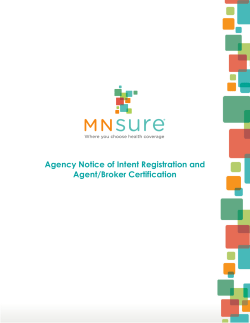 Agency Notice of Intent Registration and Agent/Broker