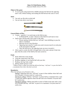 Field Hockey Handout - Lexington Public Schools