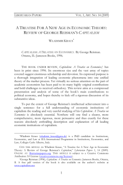 1 a treatise for a new age in economic theory: review of george
