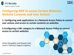Configuring NAP to access Certain Websites, Website Contents and